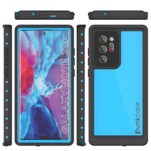 Load image into Gallery viewer, Galaxy Note 20 Ultra Waterproof Case, Punkcase Studstar Light Blue Thin Armor Cover
