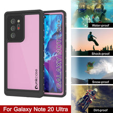 Load image into Gallery viewer, Galaxy Note 20 Ultra Waterproof Case, Punkcase Studstar Pink Thin Armor Cover
