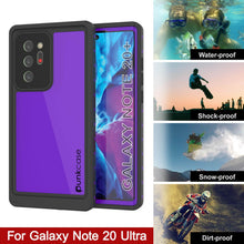 Load image into Gallery viewer, Galaxy Note 20 Ultra Waterproof Case, Punkcase Studstar Purple Series Thin Armor Cover
