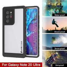 Load image into Gallery viewer, Galaxy Note 20 Ultra Waterproof Case, Punkcase Studstar White Thin Armor Cover

