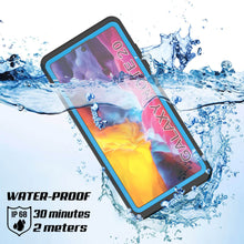 Load image into Gallery viewer, Galaxy Note 20 Waterproof Case, Punkcase Studstar Light Blue Thin Armor Cover
