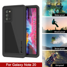 Load image into Gallery viewer, Galaxy Note 20 Waterproof Case, Punkcase Studstar Black Thin Armor Cover
