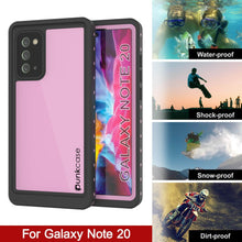 Load image into Gallery viewer, Galaxy Note 20 Waterproof Case, Punkcase Studstar Pink Thin Armor Cover
