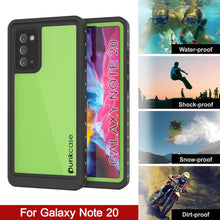 Load image into Gallery viewer, Galaxy Note 20 Waterproof Case, Punkcase Studstar Light Green Thin Armor Cover
