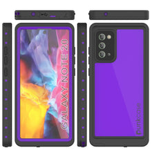 Load image into Gallery viewer, Galaxy Note 20 Waterproof Case, Punkcase Studstar Purple Series Thin Armor Cover
