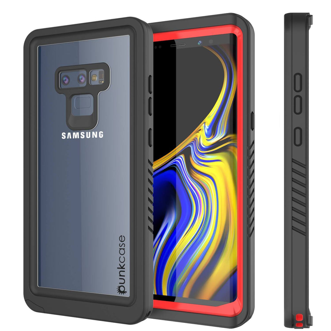 Galaxy Note 9 Case, Punkcase [Extreme Series] Armor Cover W/ Built In Screen Protector [Red]