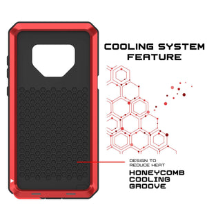 Galaxy Note 9  Case, PUNKcase Metallic Red Shockproof  Slim Metal Armor Case [Red]