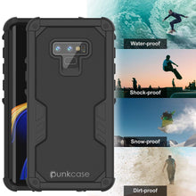 Load image into Gallery viewer, Punkcase Galaxy Note 9 Waterproof Case [Navy Seal Extreme Series] Armor Cover W/ Built In Screen Protector [Black]
