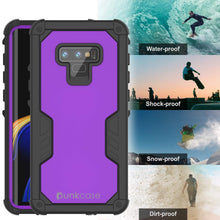Load image into Gallery viewer, Punkcase Galaxy Note 9 Waterproof Case [Navy Seal Extreme Series] Armor Cover W/ Built In Screen Protector [Purple]
