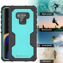 Load image into Gallery viewer, Punkcase Galaxy Note 9 Waterproof Case [Navy Seal Extreme Series] Armor Cover W/ Built In Screen Protector [Teal]
