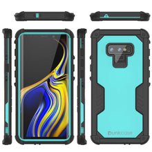 Load image into Gallery viewer, Punkcase Galaxy Note 9 Waterproof Case [Navy Seal Extreme Series] Armor Cover W/ Built In Screen Protector [Teal]

