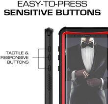 Load image into Gallery viewer, Galaxy Note 9, Ghostek Nautical Waterproof Case Full Body TPU Cover [Shockproof] | Red
