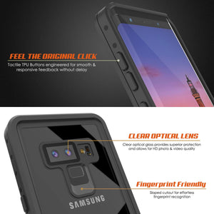 Galaxy Note 9 Waterproof Case, Punkcase Studstar Clear Thin Armor Cover