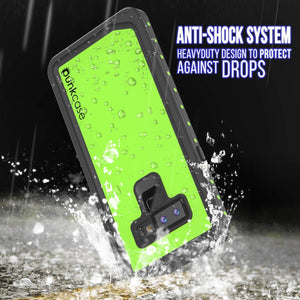 Galaxy Note 9 Waterproof Case, Punkcase Studstar Light Green Thin Armor Cover