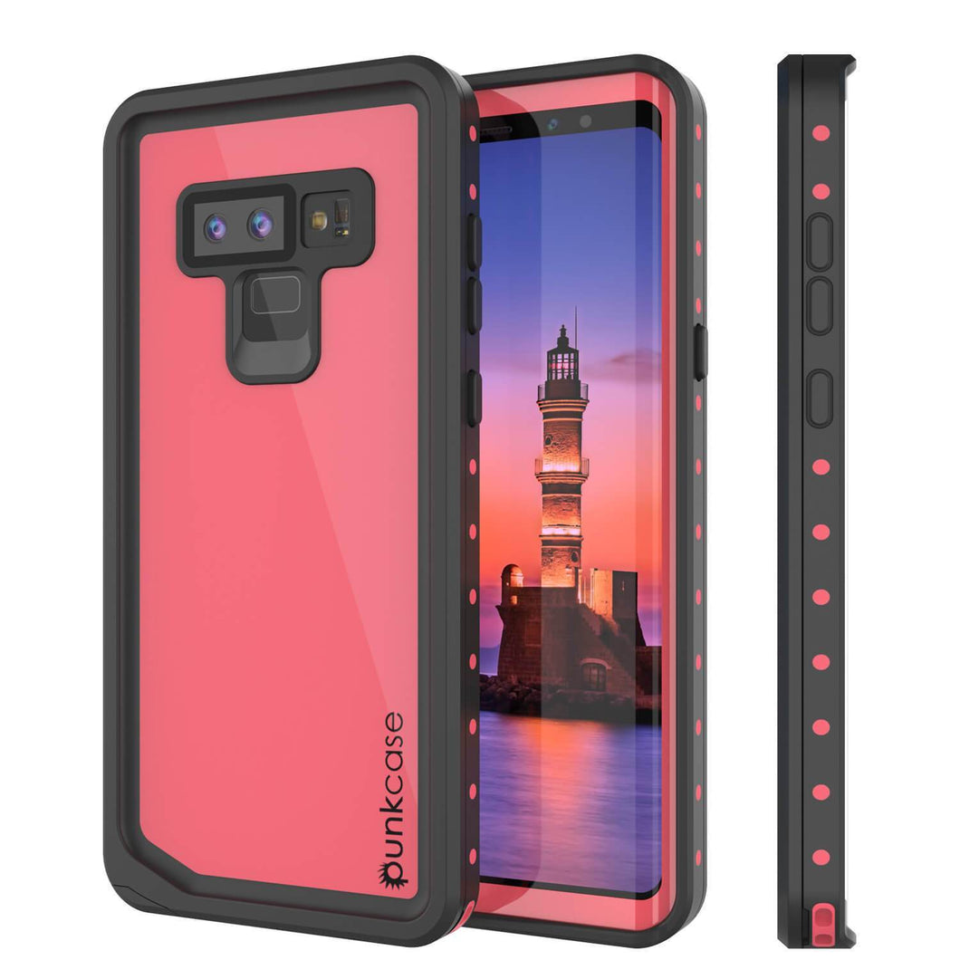 Galaxy Note 9 Waterproof Case, Punkcase Studstar Pink Thin Armor Cover