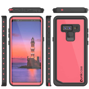 Galaxy Note 9 Waterproof Case, Punkcase Studstar Pink Thin Armor Cover
