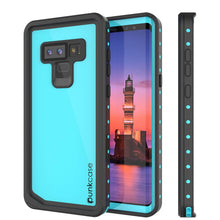 Load image into Gallery viewer, Galaxy Note 9 Waterproof Case, Punkcase Studstar Series Teal Thin Armor Cover

