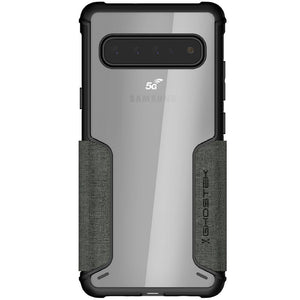 EXEC 3 for Galaxy S10 5G Leather Flip Wallet Case [Grey]