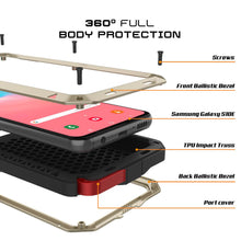 Load image into Gallery viewer, Galaxy S10 Lite Metal Case, Heavy Duty Military Grade Rugged Armor Cover [Gold]
