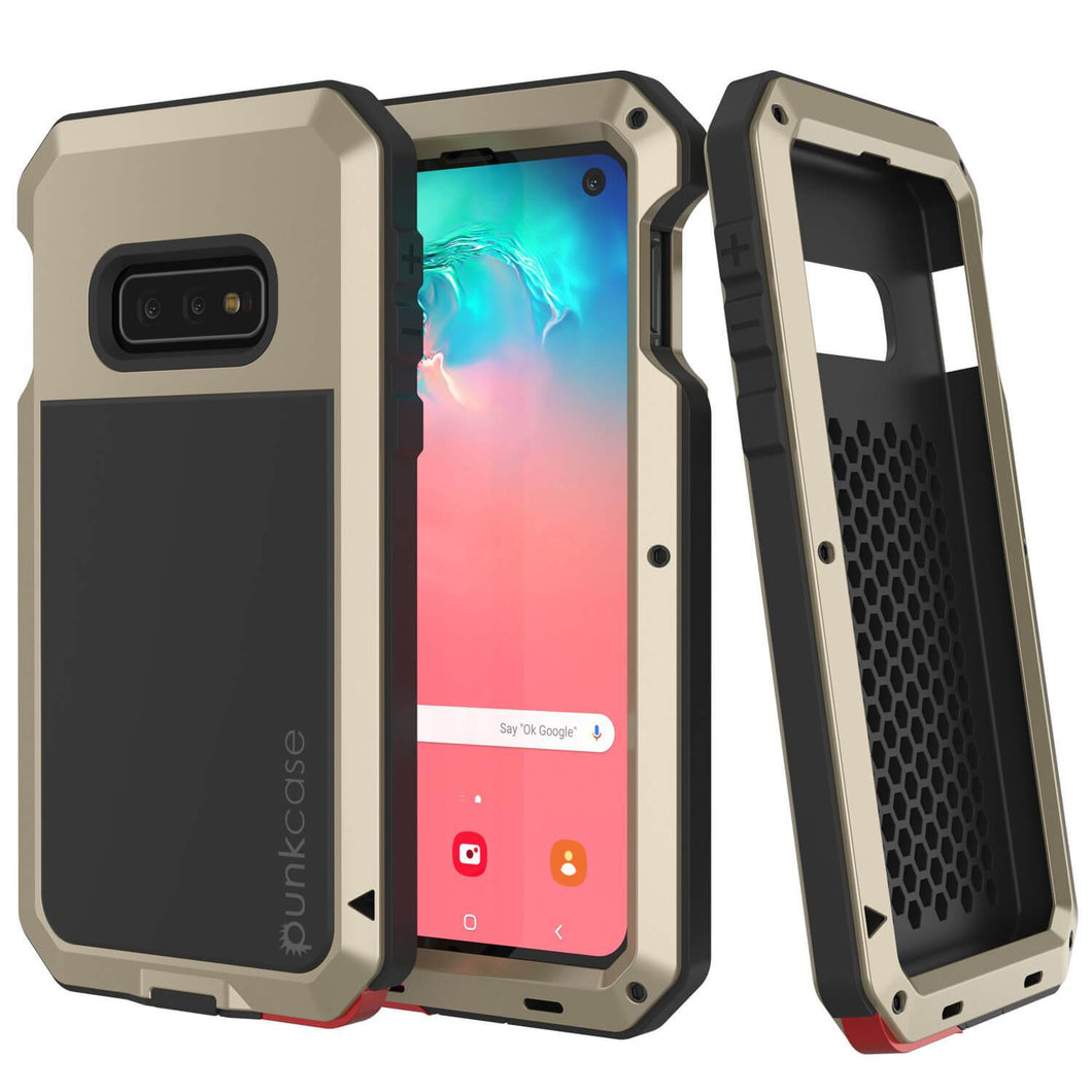 Galaxy S10 Lite Metal Case, Heavy Duty Military Grade Rugged Armor Cover [Gold]