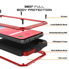 Load image into Gallery viewer, Galaxy S10 Lite Metal Case, Heavy Duty Military Grade Rugged Armor Cover [Red]

