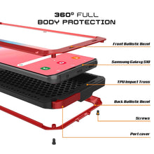 Load image into Gallery viewer, Galaxy S10 Metal Case, Heavy Duty Military Grade Rugged Armor Cover [Red]
