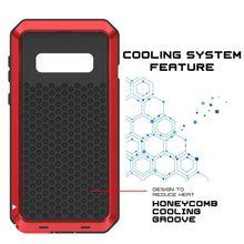 Load image into Gallery viewer, Galaxy S10 Metal Case, Heavy Duty Military Grade Rugged Armor Cover [Red]
