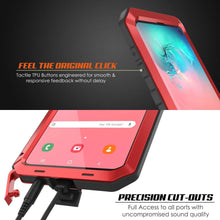 Load image into Gallery viewer, Galaxy S10 Metal Case, Heavy Duty Military Grade Rugged Armor Cover [Red]
