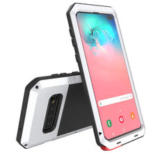 Load image into Gallery viewer, Galaxy S10+ Plus Metal Case, Heavy Duty Military Grade Rugged Armor Cover [White]
