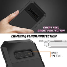 Load image into Gallery viewer, Galaxy S10+ Plus Metal Case, Heavy Duty Military Grade Rugged Armor Cover [Black]
