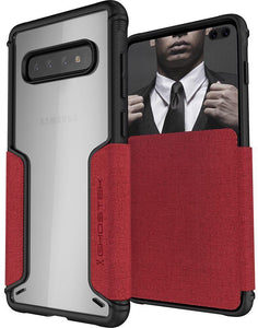 Galaxy S10+ Plus Wallet Case | Exec 3 Series [Red]