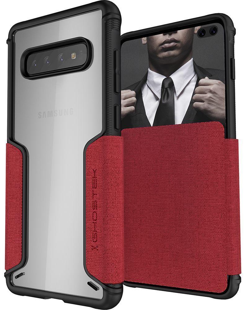 Galaxy S10+ Plus Wallet Case | Exec 3 Series [Red]