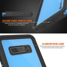 Load image into Gallery viewer, Galaxy S10+ Plus Waterproof Case PunkCase StudStar Light Blue Thin 6.6ft Underwater IP68 ShockProof
