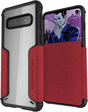Load image into Gallery viewer, Galaxy S10 Wallet Case | Exec 3 Series [Red]
