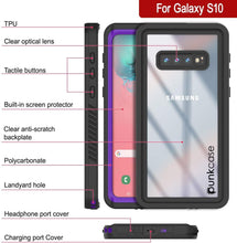 Load image into Gallery viewer, Galaxy S10+ Plus Water/Shockproof Slim Screen Protector Case [Purple]
