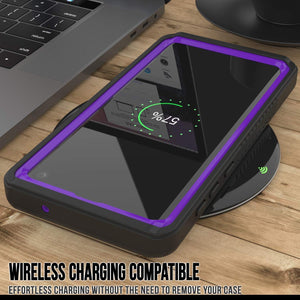 Galaxy S10+ Plus Water/Shockproof Slim Screen Protector Case [Purple]