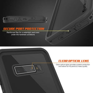 Galaxy S10 Waterproof Case PunkCase StudStar Black Thin 6.6ft Underwater IP68 Shock/Snow Proof
