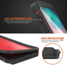 Load image into Gallery viewer, Galaxy S10 Waterproof Case PunkCase StudStar Red Thin 6.6ft Underwater IP68 Shock/Snow Proof
