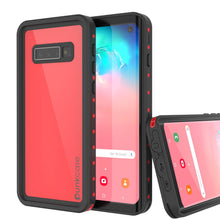 Load image into Gallery viewer, Galaxy S10 Waterproof Case PunkCase StudStar Red Thin 6.6ft Underwater IP68 Shock/Snow Proof

