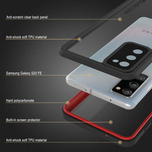 Galaxy S20 FE Water/Shock/Snowproof [Extreme Series] Slim Screen Protector Case [Red]