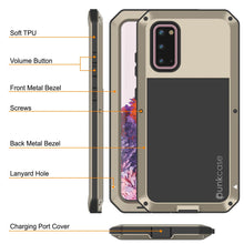 Load image into Gallery viewer, Galaxy s20 Metal Case, Heavy Duty Military Grade Rugged Armor Cover [Gold]
