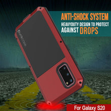 Load image into Gallery viewer, Galaxy s20 Metal Case, Heavy Duty Military Grade Rugged Armor Cover [Red]
