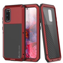 Load image into Gallery viewer, Galaxy s20 Metal Case, Heavy Duty Military Grade Rugged Armor Cover [Red]
