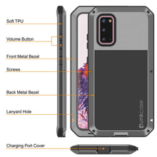 Load image into Gallery viewer, Galaxy s20 Metal Case, Heavy Duty Military Grade Rugged Armor Cover [Silver]
