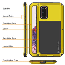 Load image into Gallery viewer, Galaxy s20 Metal Case, Heavy Duty Military Grade Rugged Armor Cover [Neon]
