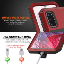 Load image into Gallery viewer, Galaxy s20 Metal Case, Heavy Duty Military Grade Rugged Armor Cover [Red]
