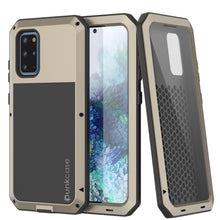 Load image into Gallery viewer, Galaxy s20+ Plus Metal Case, Heavy Duty Military Grade Rugged Armor Cover [Gold]
