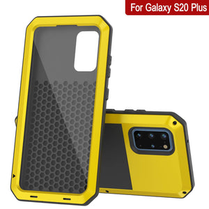 Galaxy s20+ Plus Metal Case, Heavy Duty Military Grade Rugged Armor Cover [Neon]