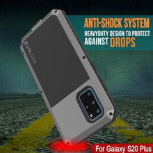 Load image into Gallery viewer, Galaxy s20+ Plus Metal Case, Heavy Duty Military Grade Rugged Armor Cover [Silver]

