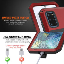 Load image into Gallery viewer, Galaxy s20+ Plus Metal Case, Heavy Duty Military Grade Rugged Armor Cover [Red]
